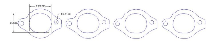 FOG-7433C RCC Header Gaskets Chevy Brodix 3X BB, D-Port