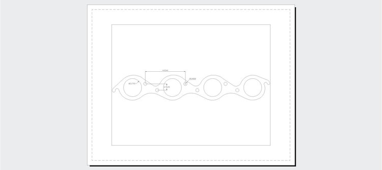 FOG-7446 GPC Header Gaskets Chevy Dart BB, Round Port