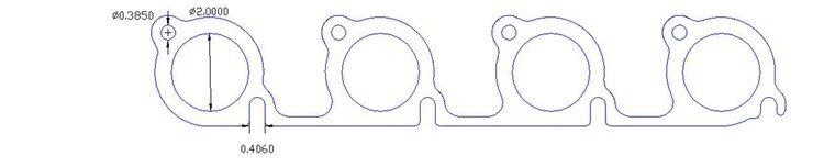 FOG-7457C RCC Header Gaskets Ford Thor Blue Thunder SC-1 302-351C SB, Round Port