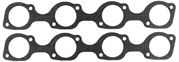 FOG-7461S Intake Manifold Gaskets, Round, Steel Clad w/Graphite Coating, Ford Small Block Windsor, Trickflow High Port Heads