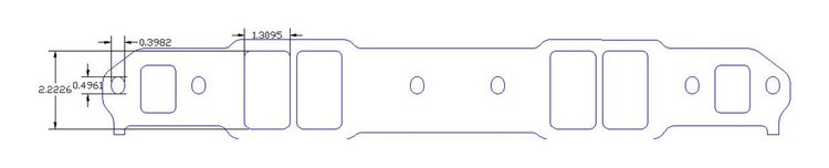 FOG-8002-4 Intake Gaskets Chevy SB 265-400, Large Port: 1.31 in. x 2.18 in., Thickness: .100 in., w/End Seals