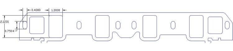 FOG-8026 CHEVY SB SB-2 265-400CI MIRROR PORT INTAKE VALLEY COVER COMBINATION Oval Port 1.78' x 2.28' .060'. Paper w/silicone