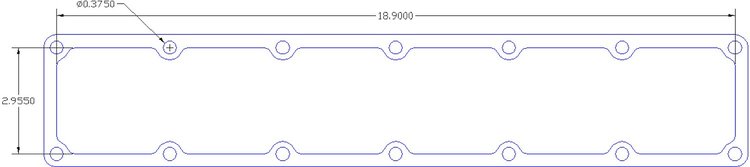 FOG-8037A Intake Gasket, Cummins 5.9L, Thickness: .051 in.