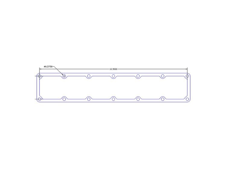 FOG-8037C Intake Gasket, Cummins 5.9L, Thickness: .050 in.