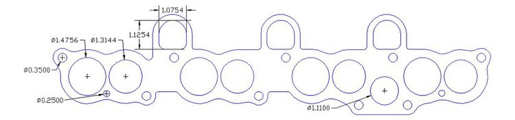 FOG-8059-2 Intake Injector Housing Gaskets, Chevy SB 5.7L LT5, Standard Port Dia.: 1.38 in., Thickness: .030 in., Paper