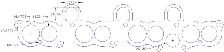 FOG-8059 Intake Injector Housing Gaskets, Chevy SB 5.7L LT5, Standard Port Dia: 1.38 in., Thickness: .060 in., Paper w/Silicone