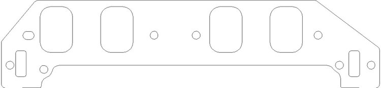 FOG-8183 Intake Gaskets, CFE 14-Deg, For 5 in. B.C., Thickness: .060 in., Port: 1.91 in. x 2.72 in, Paper w/Silicone