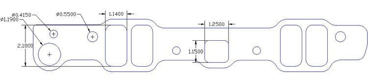 FOG-8199 Intake Gaskets, Pontiac 455ci SD, Port: 1.13 in. x 2.18 in., Thickness: .060 in., Paper w/Silicone