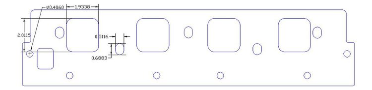 FOG-8205-2 Valley Cover Combination, Chevy SB/SB-2 265-400 Mirror Port Intake, Port: 1.90 in. x 2.01 in., Thickness: .120 in.