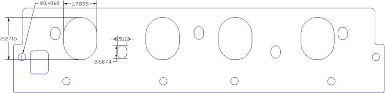8206 INTAKE VALLEY COVER Gaskets, CHEVY SB SB-2 265-400CI MIRROR PORT, Oval, Port: 1 78 in. x 2 28 in.