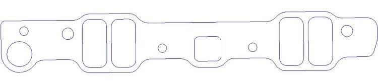 FOG-8213 Intake Gaskets, Pontiac 455 Ram Air 4 V8, Port: 1.14 in. x 2.27 in., Thickness: .060 in., Paper w/Silicone