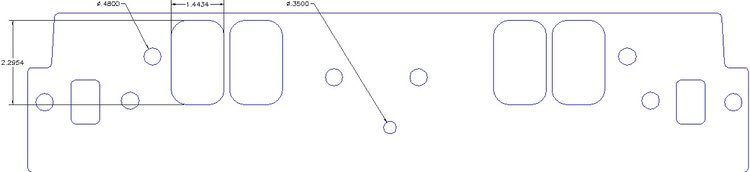 FOG-8253 Intake Gaskets, Chevy/Dart SB 265-400ci 11-Deg, Port: 1.44 in. x 2.28 in., Thickness: .060 in., Paper w/Silicone