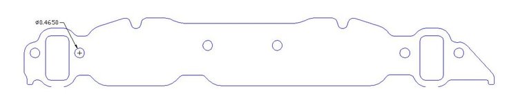 FOG-8260-2 Intake Gasket Blanks, Chevy Big Block 396-454ci, w/o Ports, Thickness: .120 in., Paper w/Silicone, Trim To Fit