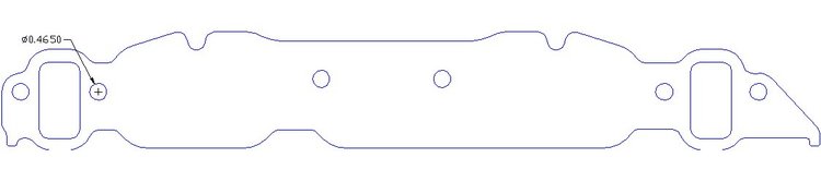FOG-8260 Intake Gasket Blanks, Chevy Big Block 396-454ci, w/o Ports, Thickness: .060 in., Paper w/Silicone, Trim To Fit