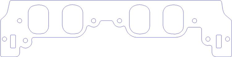 FOG-8274 Intake Gaskets, Chevy/MBE Big Block, Thickness: .060 in., Port: 1.92 in. x 2.57 in., Paper w/Silicone