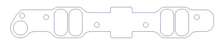 FOG-8291-2 Intake Gaskets, Pontiac/Race 1001 455 Ram Air V, Port: 2.14 in. x 2.58 in., Thickness: .120 in., Paper w/Silicone