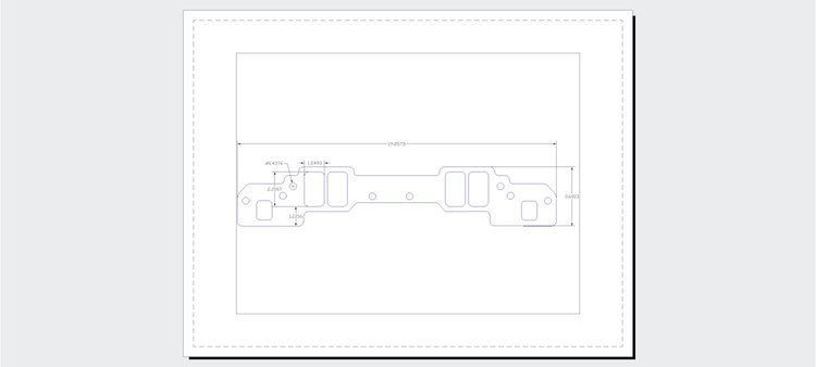 FOG-8346-2 Intake Gaskets Chevy SB 265-400 18-Deg, Port: 1.25 in. x 2.15 in., Thickness: .120 in., w/Lowered Coolant Ports
