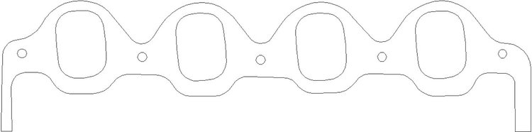 FOG-8352 Intake Gaskets, GM Pro Stock/Mod CFE w/Canted, Thickness: .060 in., Port: 1.98 in. x 2.71 in., Paper w/Silicone