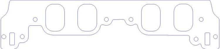 FOG-8369 Intake Gaskets, Chevy Big Block Brodix 3X, Port: 1.92 in. x 2.76 in., Thickness: .060 in., Paper w/Silicone
