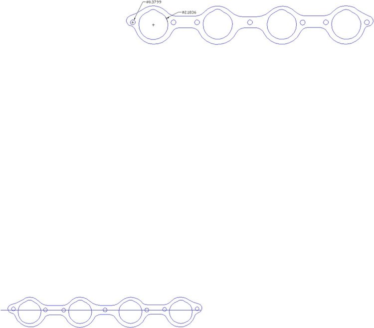 FOG-8391 Intake Gaskets, Porsche 4.5L-5.4L 32V DOHC 928, Thickness: .060 in., Paper w/Silicone