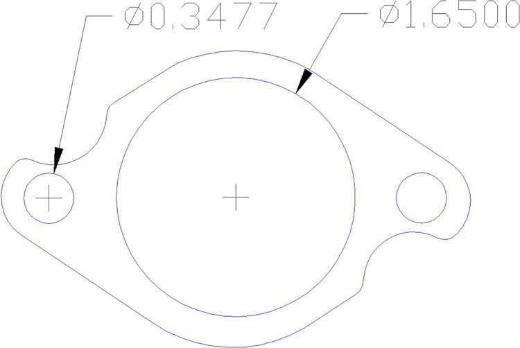 FOG-8410 Intake Gaskets, Porsche 911, Port Dia: 1.65 in., Thickness: .030 in., Paper w/Silicone