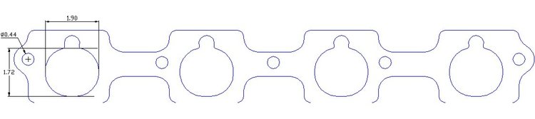 FOG-8469 Intake Gaskets, Porsche 4.5L-5.4L 32V DOHC 928, Port Dia: 1.60 in., Thickness: .060 in., Paper w/Silicone