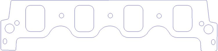 FOG-8471 Intake Gaskets, Ford Big Block C460ci, Port: 1.91 in. x 2.63 in., Thickness: .060 in., Paper w/Silicone