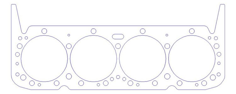 FOG-900174155, RCC Copper Head Gaskets Chevy 265-400CI SB V8, Bore: 4.155 in., Thickness: .070 in.