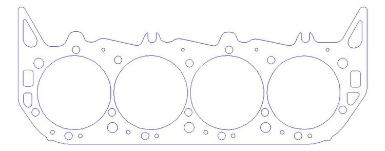 FOG-900264570, RCC Copper Head Gaskets Chevy Gen 4 396-454CI BB V8, Bore: 4.570 in., Thickness: .060 in.