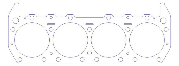 FOG-900454520, RCC Copper Head Gaskets Chrysler 361-440CI BB, Bore: 4.520 in., Thickness: .050 in.