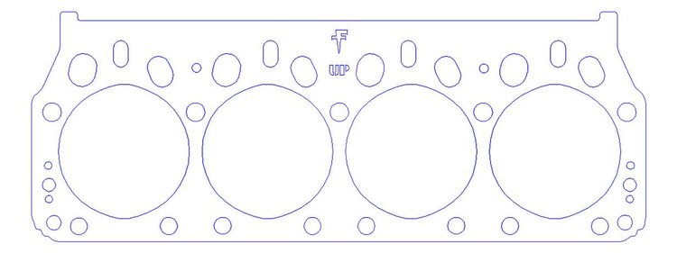 FOG-900864480, RCC Copper Head Gaskets Chrysler Bae 3-6 Fathead 526CI HEMI, Bore: 4.480 in., Thickness: .060 in.