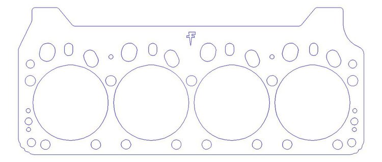 FOG-901064320, RCC Copper Head Gaskets Chrysler VENEY 426-526CI HEMI V8, Bore: 4.320 in., Thickness: .060 in.