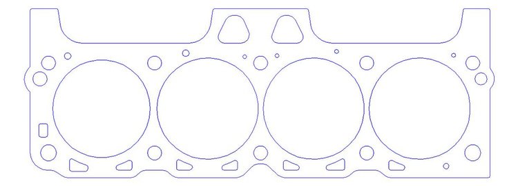 FOG-901454520, RCC Copper Head Gaskets Ford 429 460CI BB V8, Bore: 4.520 in., Thickness: .050 in.