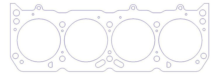 FOG-901564155 RCC Head Gaskets, 4.155 in. Bore, 0.060 in. Thickness, Rubber Coated Copper, Oldsmobile V8, Pair