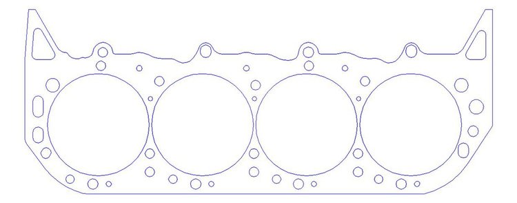FOG-901634700 RCC Head Gaskets, 4.700 in. Bore, 0.030 in. Thick, BBC, GM Pro Stock/Pro Mod Engine w/4.9 Bore Center