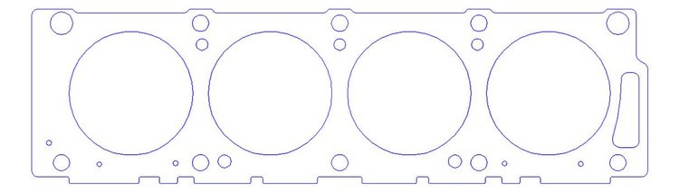 FOG-902444320, RCC Copper Head Gaskets Ford FE 361/ Trk 352/428/428C 391CI BB V8, Bore: 4.320 in., Thickness: .040 in.