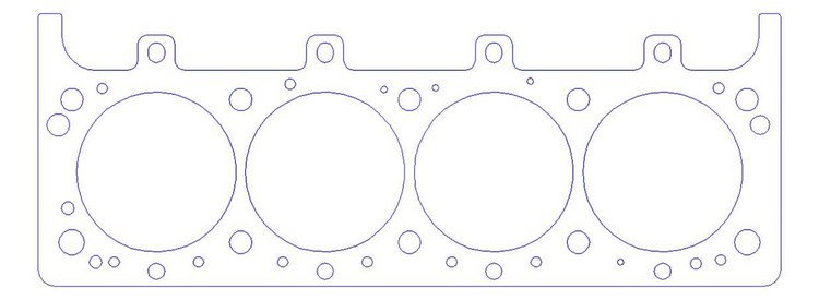 FOG-902734520, RCC Copper Head Gaskets Ford C460CI/SVO (18 Bolt) BB V8, Bore: 4.520 in., Thickness: .031 in.