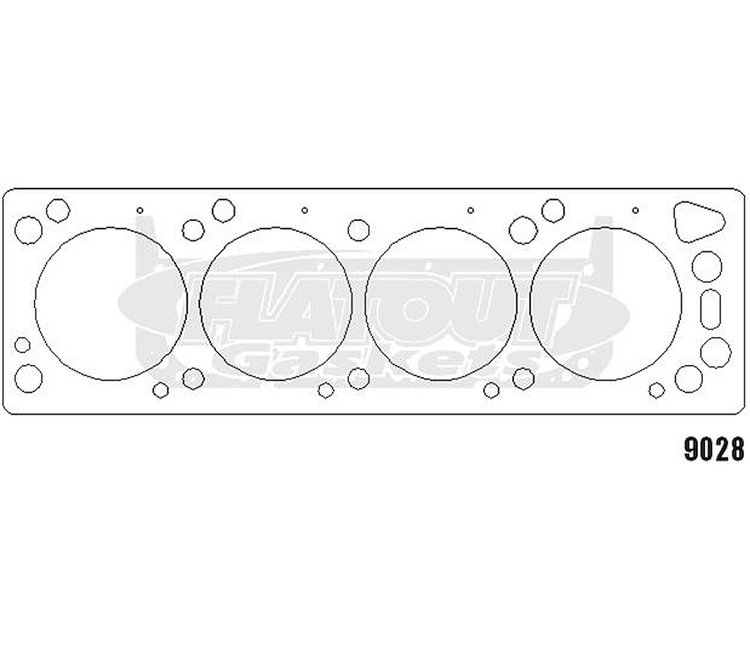 FOG-902873850 RCC Copper Cylinder Head Gaskets, 3.850 in. Bore, 0.070 in. Thickness, Rubber Coated Copper, Ford OHC Engine