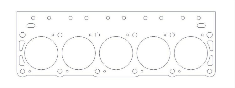 FOG-902944060 RCC Copper Cylinder Head Gaskets, 4.060 in. Bore, 0.040 in. Thick, Rubber Coated Copper, Mopar V10 Truck Engine