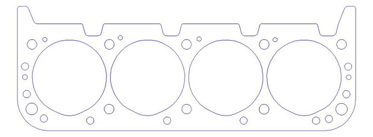 FOG-903154770, RCC Copper Head Gaskets Ford Shotgun 429CI BB V8, Bore: 4.770 in., Thickness: .050 in.