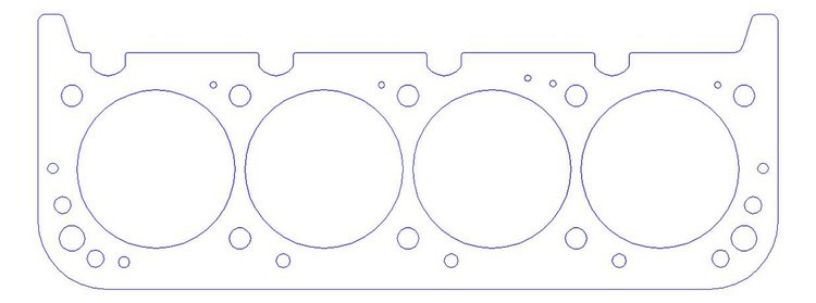 FOG-903264570, RCC Copper Head Gaskets Ford Shotgun 429CI BB V8, Bore: 4.570 in., Thickness: .060 in.