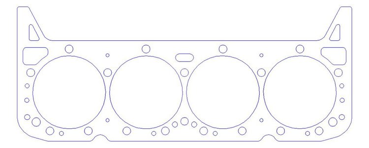 FOG-903334200 RCC Head Gaskets, 4.200 in. Bore, 0.031 in. Thickness, Rubber Coated Copper, Chevy Small Block LT, Pair