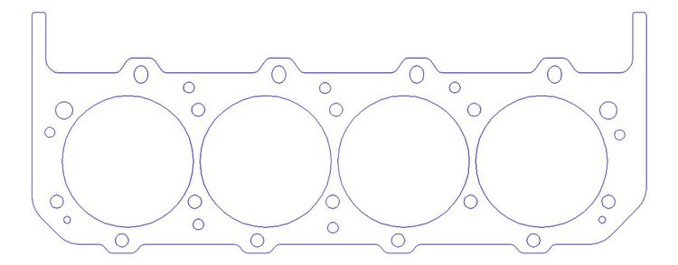 FOG-903454810, RCC Copper Head Gaskets GM PRO STOCK/MOD AJPE 500CI, Bore: 4.810 in., Thickness: .050 in.