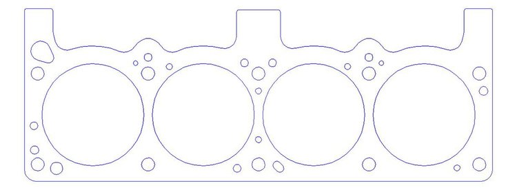 FOG-903694060 RCC Head Gaskets, 4.060 in. Bore, 0.090 in. Thickness, Mopar, Small Block LA, W2/W5 10-Bolt Heads, Pair