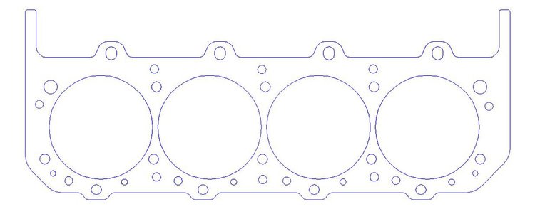 FOG-903764760 RCC Head Gaskets, 4.760 in. Bore, 0.060 in. Thick, BBC, AJPE Pro Stock/Pro Mod w/5 in. Bore Center