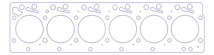 FOG-904164070, RCC Copper Head Gasket Cummins B-series 12V I-6, Bore: 4.070 in., Thickness: .060 in.