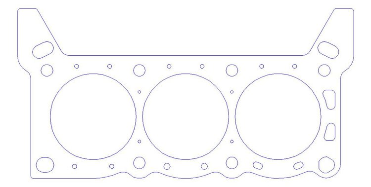 FOG-904363850 RCC Head Gaskets, 3.850 in. Bore, 0.060 in. Thickness, Rubber Coated Copper, Ford, Supercharged OHV, Pair