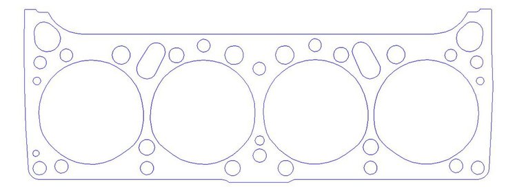 FOG-904544200 RCC Head Gaskets, 4.200 in. Bore, 0.040 in. Thickness, Rubber Coated Copper, Pontiac, Ram Air IV Engine, Pair