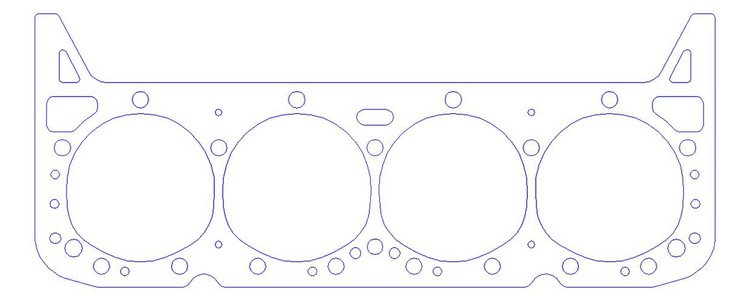 FOG-904854165 RCC Head Gaskets, 4.165 in. Bore, 0.050 in. Thickness, Rubber Coated Copper, Chevy Small Block LT, Pair