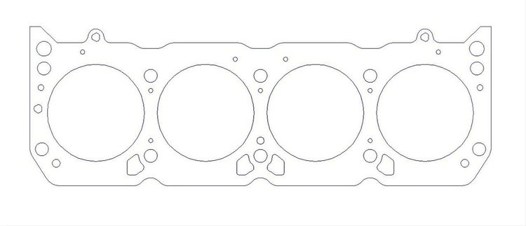 FOG-905144250 RCC Head Gaskets, 4.250 in. Bore, 0.040 in. Thickness, Rubber Coated Copper, Oldsmobile 5.7L Diesel, Pair